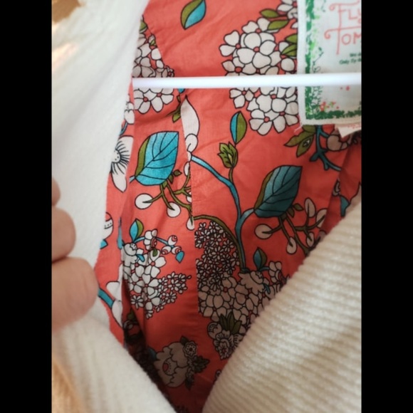 Flying Tomato Cream Floral Boho Long Peacoat Coat - Picture 5 of 9